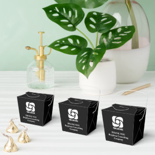 Benutzerdefiniertes Geschäftslogo Schwarz Weiß Unt Geschenkschachtel