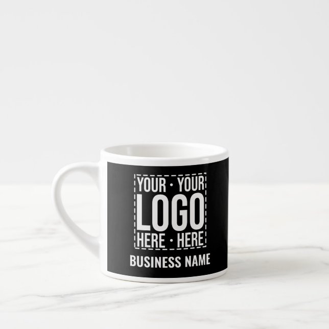 Benutzerdefiniertes Geschäftslogo Unternehmensfirm Espressotasse (Links)