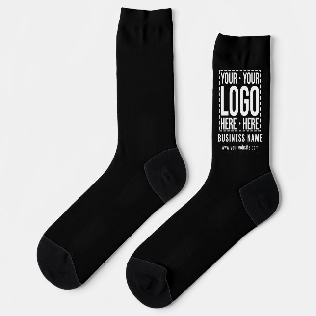 Benutzerdefiniertes Geschäftslogo Unternehmensfirm Socken (Linkes Detail)