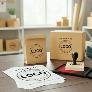 Benutzerdefiniertes Geschäftslogo & Webseite Han Gummistempel