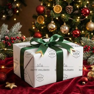 Benutzerdefiniertes Geschäftslogo Weihnachtsgesche Geschenkpapier