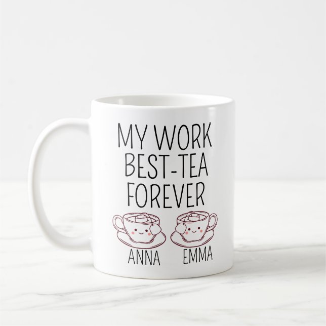 Benutzerdefiniertes Geschenk für beste Arbeitskoll Kaffeetasse (Links)