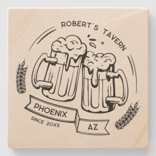 Benutzerdefiniertes Geschenk für Bier Lover Person Steinuntersetzer