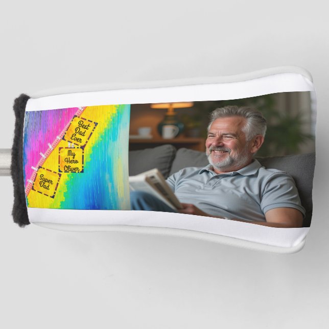 Benutzerdefiniertes Geschenk für den Vatertag Golf Headcover (Vorderseite)