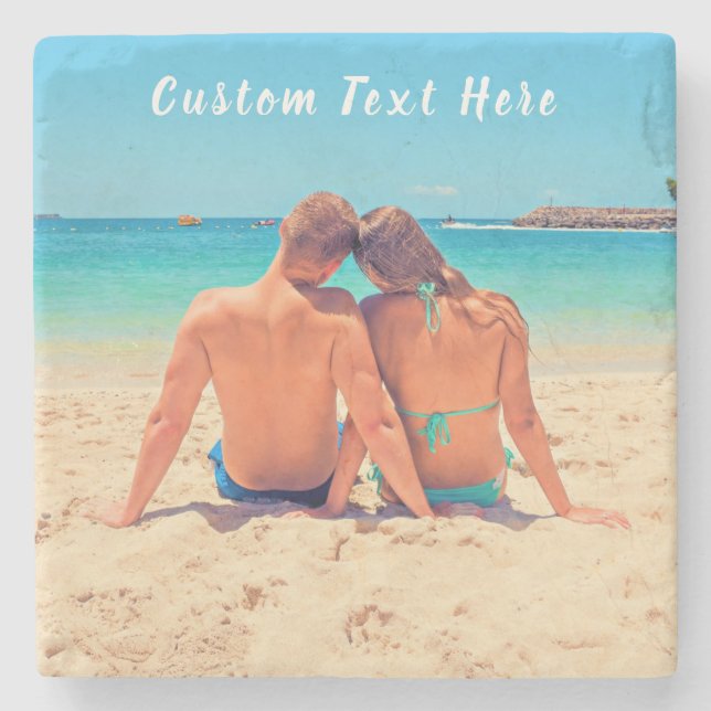 Benutzerdefiniertes Geschenk für Foto Stone Unters Steinuntersetzer (Vorderseite)