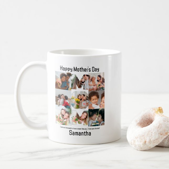 Benutzerdefiniertes Geschenk für Mama Mütter Tag 9 Kaffeetasse (Mit Donut)