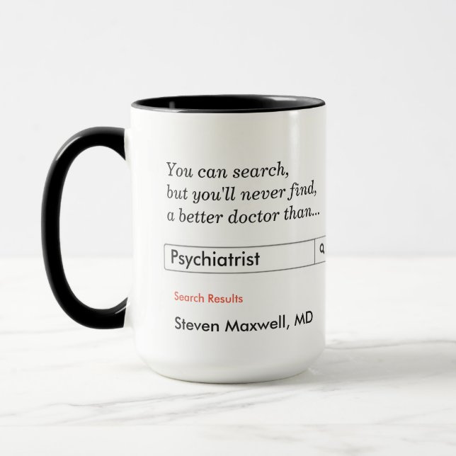 Benutzerdefiniertes Geschenk für Psychiater Tasse (Links)