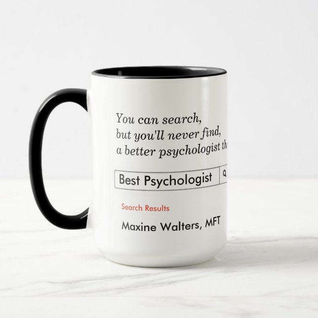 Benutzerdefiniertes Geschenk für Psychologen Tasse (Links)