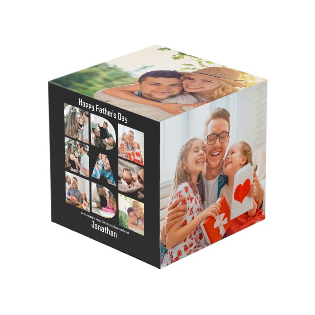 Benutzerdefiniertes Geschenk für Vater Väter Tag 1 Würfel (Vorderseite Schrägansicht)