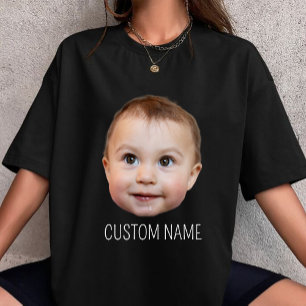 Benutzerdefiniertes Gesicht Foto Lustiges Geburtst T-Shirt