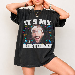 Benutzerdefiniertes Gesicht Geburtstag ist mein Ge T-Shirt