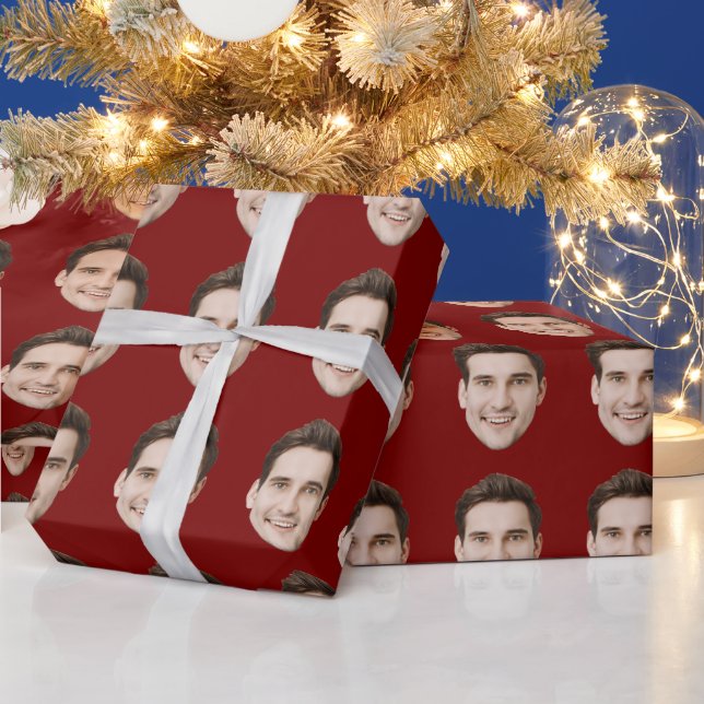Benutzerdefiniertes Gesicht Personalisierte Geburt Geschenkpapier (Feiertage)