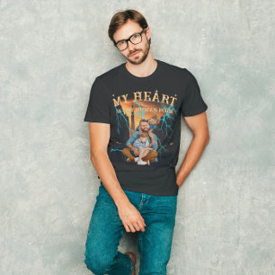 Benutzerdefiniertes Gesicht Porträt Foto im Vintag T-Shirt