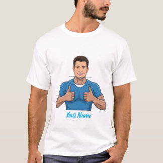 Benutzerdefiniertes Gesicht- und Namens-T-Shirt - T-Shirt