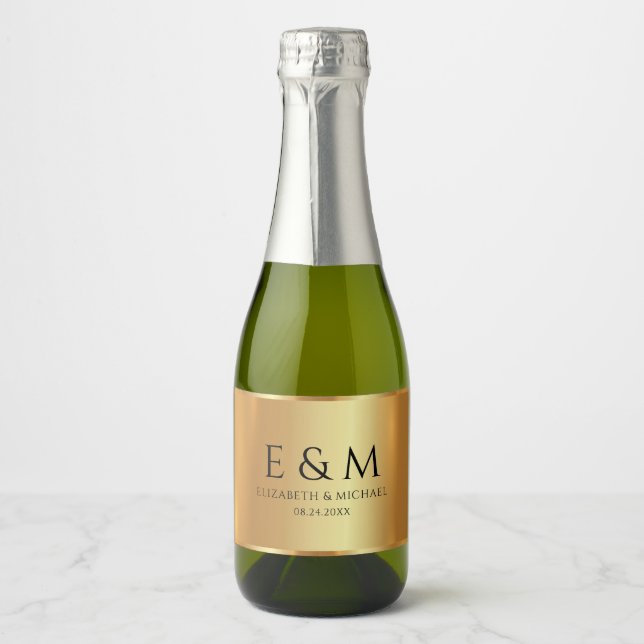 Benutzerdefiniertes Glamour-Gold-Text-Monogramm Sa (Vorderseite)
