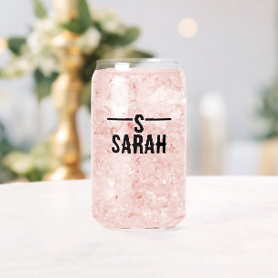 Benutzerdefiniertes Glassware-Set mit Monogram Ini Dosenglas