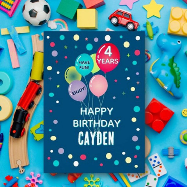 Benutzerdefiniertes Glück 4. Geburtstag jeder Kind (Von Creator hochgeladen)