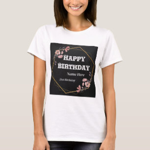 Benutzerdefiniertes Glückwunsch zum Geburtstag Tex T-Shirt
