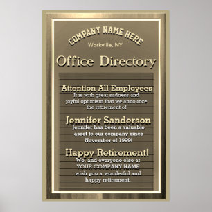 Benutzerdefiniertes Gold-Vintag-Rückzahlungszeiche Poster