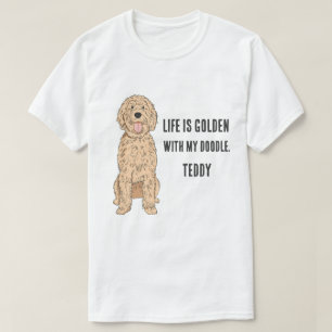 Benutzerdefiniertes Goldendoodle Doodle Dad Herren T-Shirt