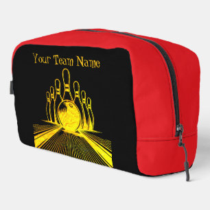 Benutzerdefiniertes Goldenes Bowling-Team-Logo Waschbeutel