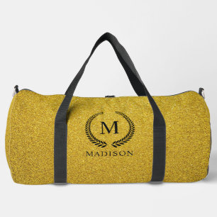 Benutzerdefiniertes Goldenes Schwarz und Gold Glit Duffle Bag