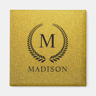 Benutzerdefiniertes Goldenes Schwarz und Gold Glit Magnet