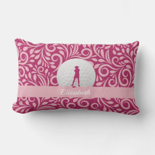 Benutzerdefiniertes Golf Damen Golfer Silhouette R Lendenkissen