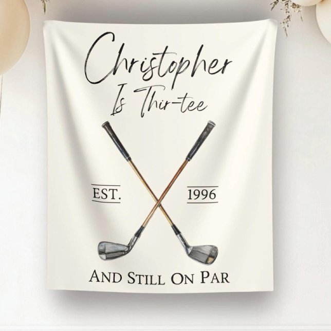 Benutzerdefiniertes Golf-Geburtstagsbanner Männlic Wandteppich (Von Creator hochgeladen)