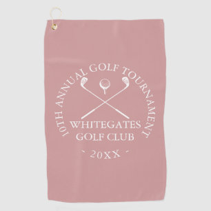 Benutzerdefiniertes Golfclub-Turnier Dusty Rose Pi Golfhandtuch