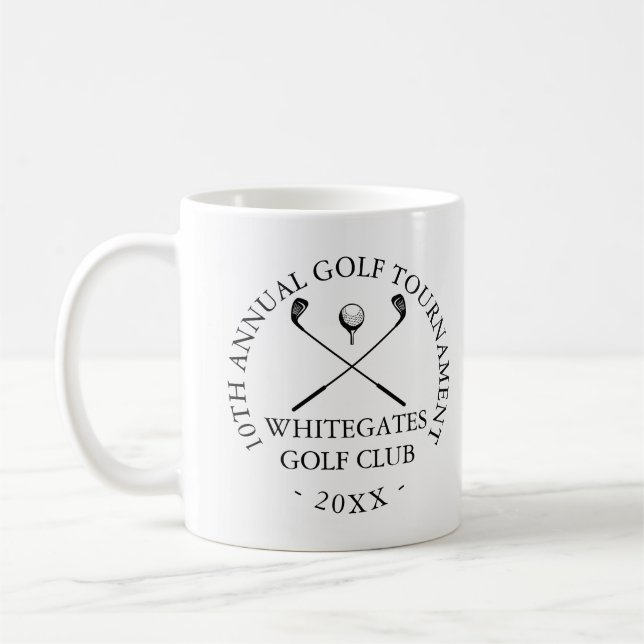 Benutzerdefiniertes Golfclub-Turnier  Kaffeetasse (Links)