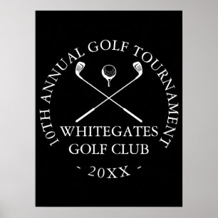Benutzerdefiniertes Golfclub-Turnier-Schild Poster