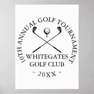 Benutzerdefiniertes Golfclub-Turnier-Schild Poster