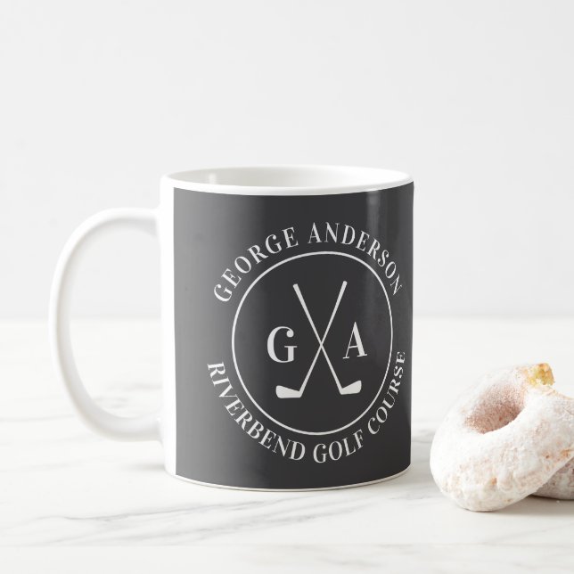 Benutzerdefiniertes Golfschläger-Logo Personalisie Kaffeetasse (Mit Donut)
