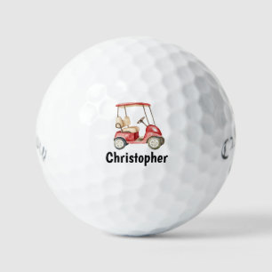 Benutzerdefiniertes Golfwagen-Thema Monogramm selb Golfball