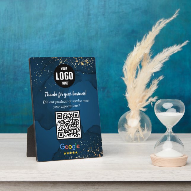 Benutzerdefiniertes Google-Bewertungs-QR-Code-Gesc Fotoplatte (Seite)