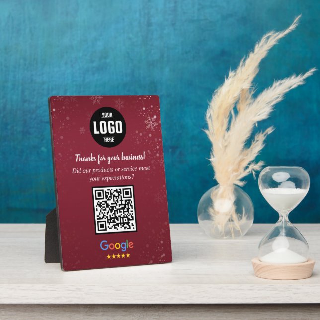 Benutzerdefiniertes Google-Bewertungs-QR-Code-Gesc Fotoplatte (Seite)