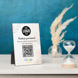Benutzerdefiniertes Google-Bewertungs-QR-Code-Gesc Fotoplatte