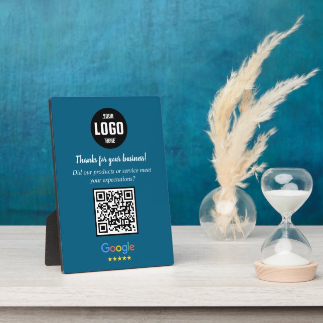 Benutzerdefiniertes Google Review QR Code Business Fotoplatte (Seite)
