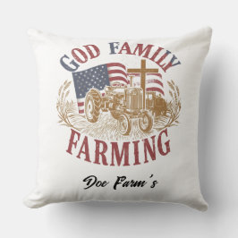 Benutzerdefiniertes „Gott Familie Landwirtschaft“ Kissen
