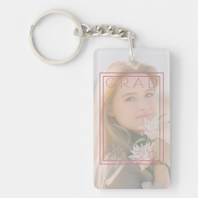 Benutzerdefiniertes Graduate-Foto Schlüsselanhänger (Vorderseite)
