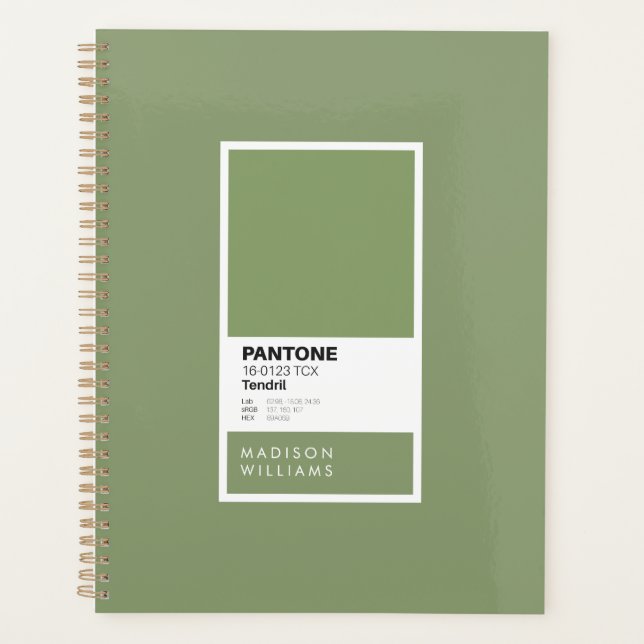 benutzerdefiniertes Green-Notebook | Personalisier Planer (Vorderseite)