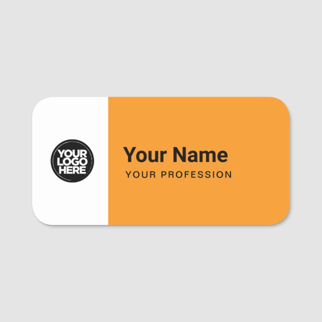 Benutzerdefiniertes großes Namensschild mit Logo o (Vorderseite)