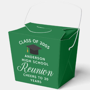 Benutzerdefiniertes grünes High School-Reunion-Par Geschenkschachtel