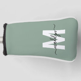 Benutzerdefiniertes grünes initiales Namensmonogra Golf Headcover