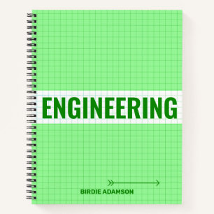 Benutzerdefiniertes grünes Mathematik- und Ingenie Notizbuch