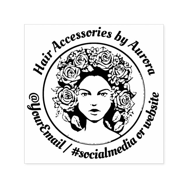 Benutzerdefiniertes Haarzubehör Logo für kleine Un Permastempel (Design)