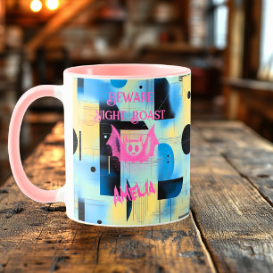 Benutzerdefiniertes Halloween - Heiße Pink Flederm Tasse