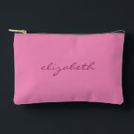 Benutzerdefiniertes Handgeschriebenes Namensvorlag Zubehörtasche<br><div class="desc">Maßgeschneiderte moderne, einfache Vorlagenhandschrift oder Text-Upload Bilddruckaccessoires / Taschen & Wallets / Kosmetische und Toilettentaschen / rosa Solid Color Small Accessory Pouch.</div>