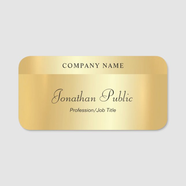 Benutzerdefiniertes Handschriftzeichen Eleganter G Namensschild (Vorderseite)